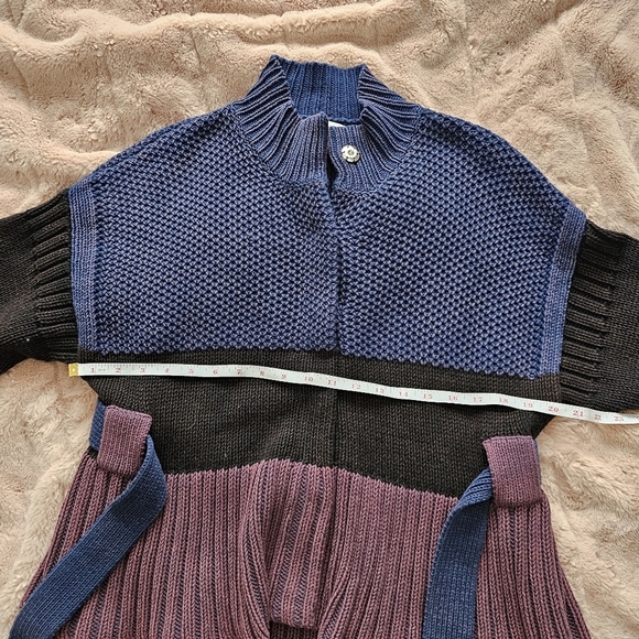 Wildfox Size XS barb knit sweater block waist tie cardigan white Free Shipping - Picture 7 of 8